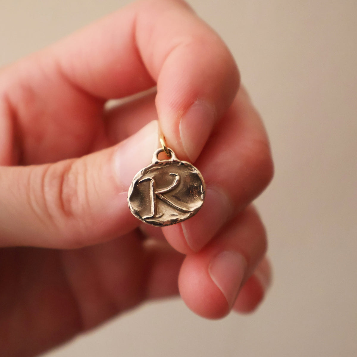 Personalised Bronze Initial Pendant - MADE TO ORDER