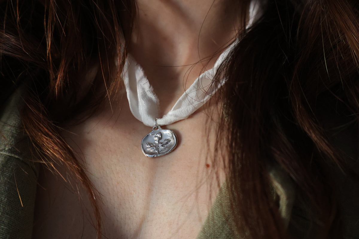 Handcrafted Sterling Silver Oak Leaf Pendant