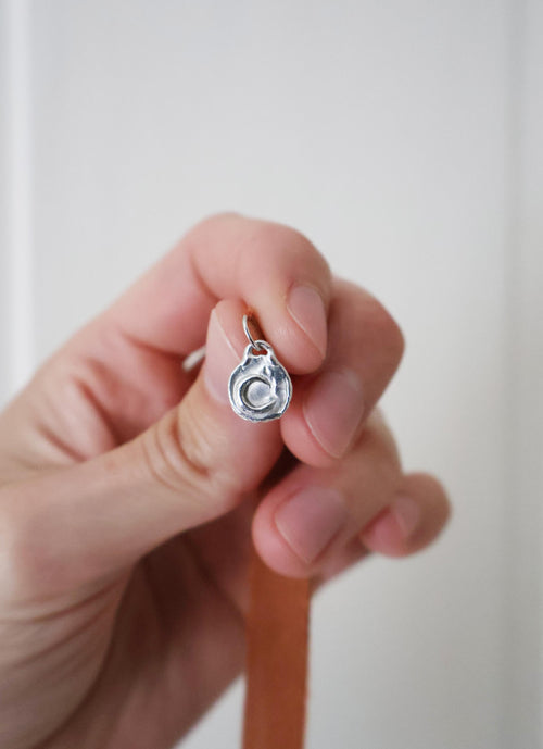 Handcrafted Sterling Silver Crescent Moon Pendant II