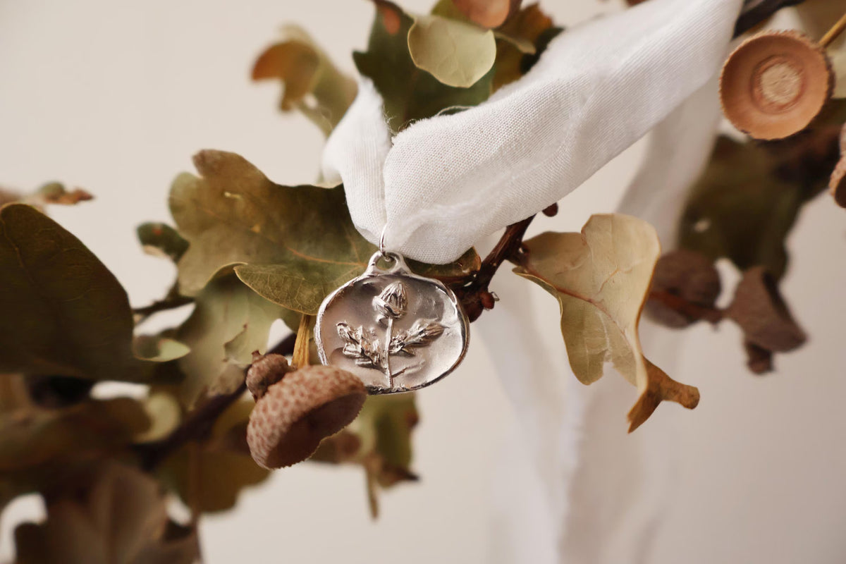 Handcrafted Sterling Silver Oak Leaf Pendant