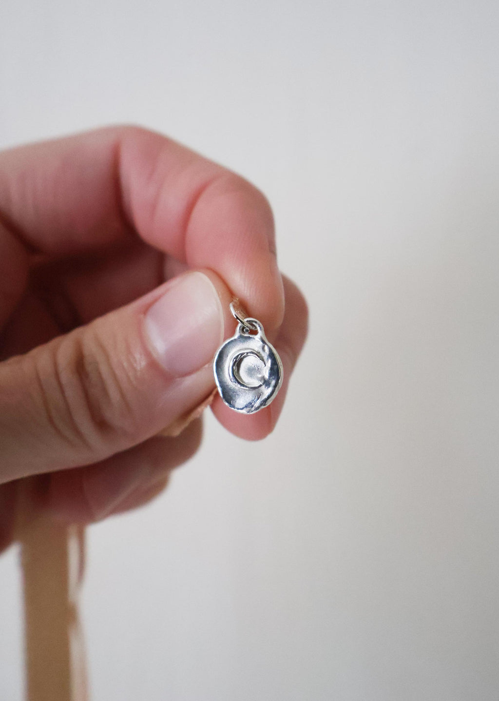 Handcrafted Sterling Silver Crescent Moon Pendant I